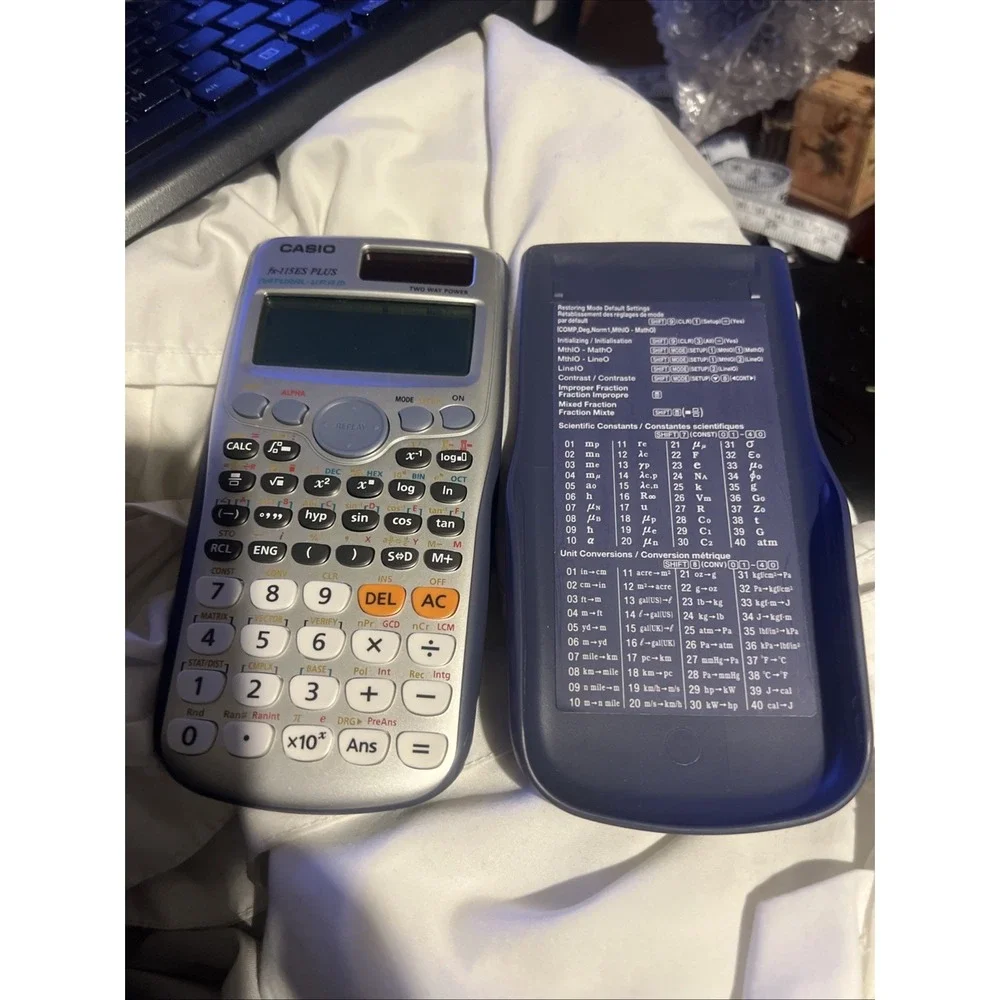 Casio fx115ES PLUS Scientific Calculator Blue Tested Working Condition 2 Way Pwr